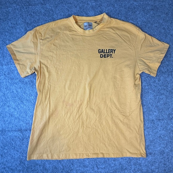 Gallery Dept. Other - Gallery Dept T-Shirt Mens L Yellow Short Sleeve Hollywood CA Graphic Tee